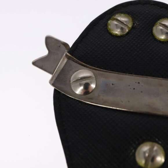 PRADA Key Ring Leather Black Auth ac3522 - Picture 9 of 14